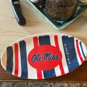 Magnolia Lane Ole Miss Oval Tailgating Platter